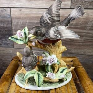 Vintage Royal Crown Porcelain Ceramic “Robin” Bird Figurine, 7” tall approx